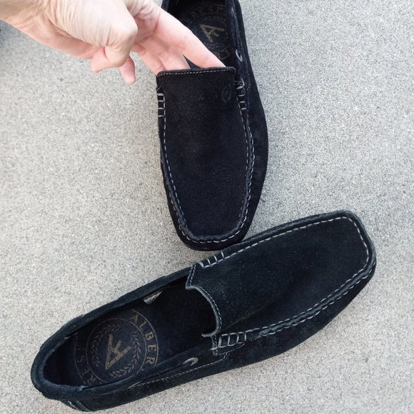 Black Suede Driving Moccasin/Loafer Size 41 Men\'s Shoes Slip On main image 13